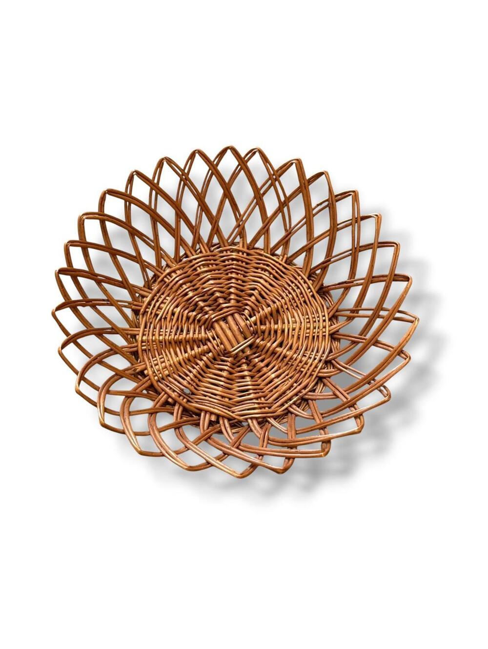 Vintage Woven Pointed End Wicker Basket